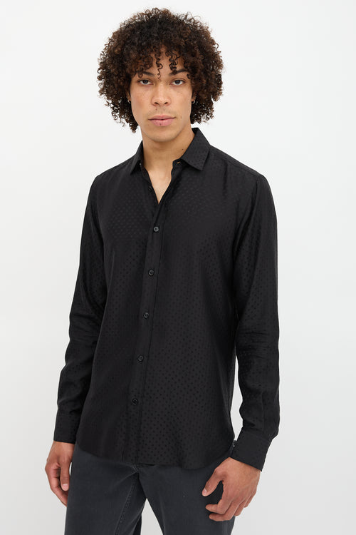 Saint Laurent Silk Polka Dot Shirt