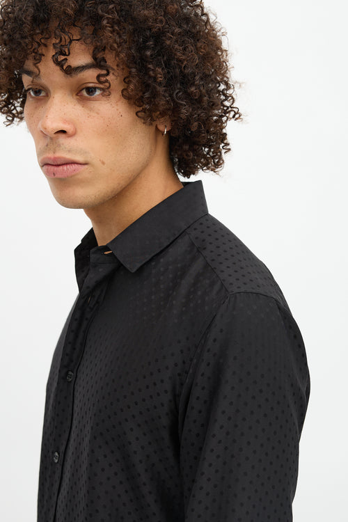 Saint Laurent Silk Polka Dot Shirt