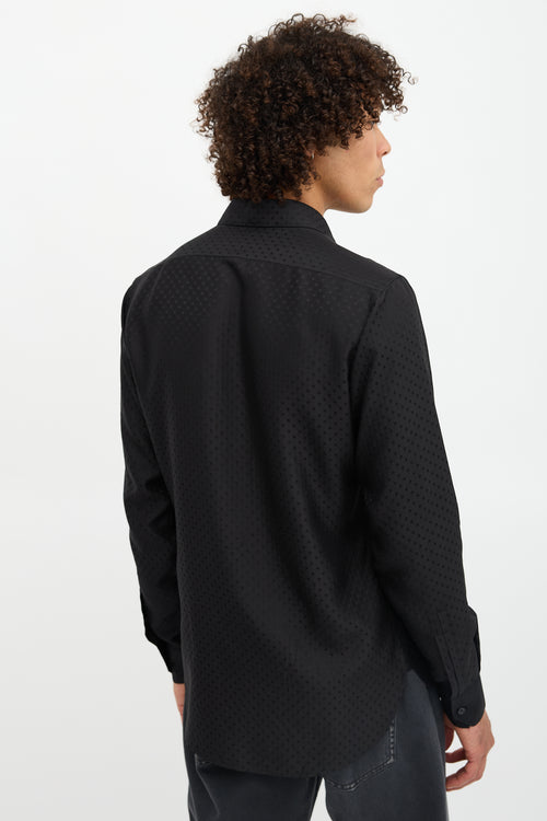 Saint Laurent Silk Polka Dot Shirt