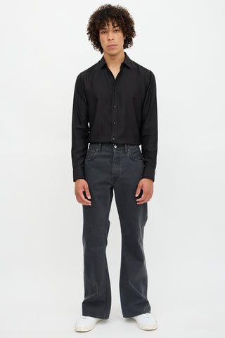 Saint Laurent Silk Polka Dot Shirt
