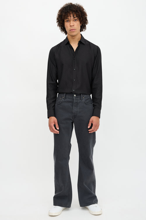 Saint Laurent Silk Polka Dot Shirt