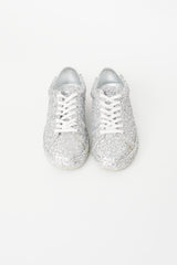 Saint Laurent Silver Andy Glitter Sneaker