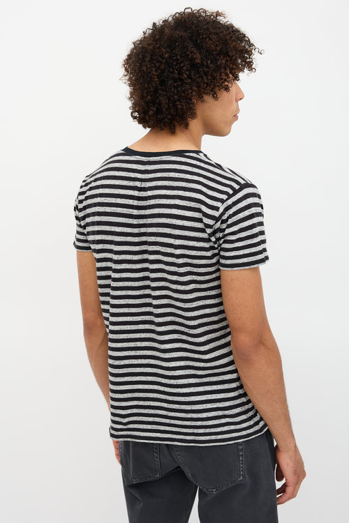 Saint Laurent Stripe Pocket T-Shirt