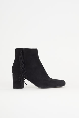 Saint Laurent Suede Babies 70 Fringe Boot