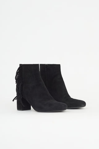 Saint Laurent Suede Babies 70 Fringe Boot