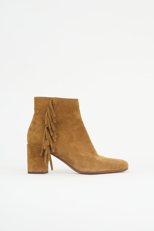 Saint Laurent Suede Babies Tassel Boot