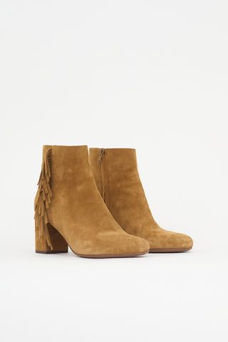 Saint Laurent Suede Babies Tassel Boot
