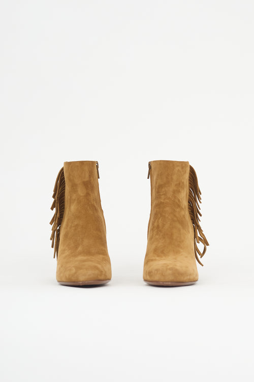 Saint Laurent Suede Babies Tassel Boot