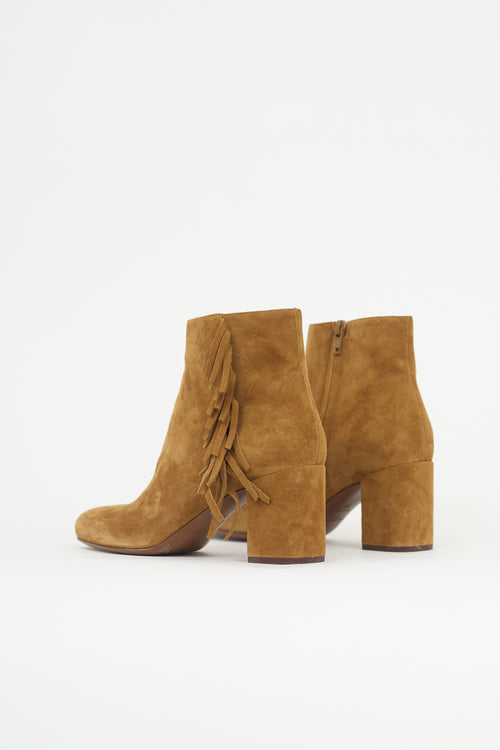 Saint Laurent Suede Babies Tassel Boot