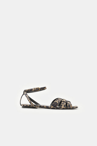 Saint Laurent Suede Printed Tribute Sandal