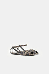 Saint Laurent Suede Printed Tribute Sandal