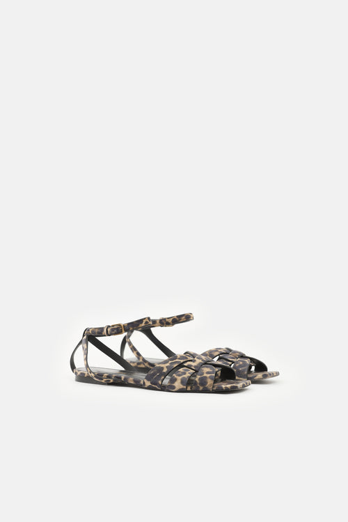 Saint Laurent Suede Printed Tribute Sandal