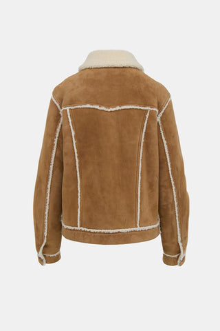 Saint Laurent Suede & Shearling Jacket