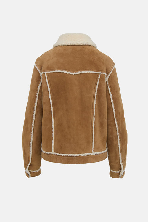 Saint Laurent Suede & Shearling Jacket