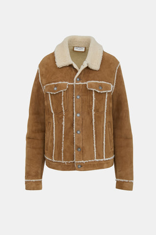 Saint Laurent Suede & Shearling Jacket