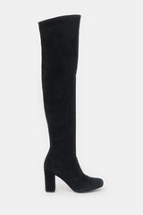 Saint Laurent Suede Thigh Boot