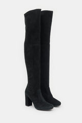 Saint Laurent Suede Thigh Boot