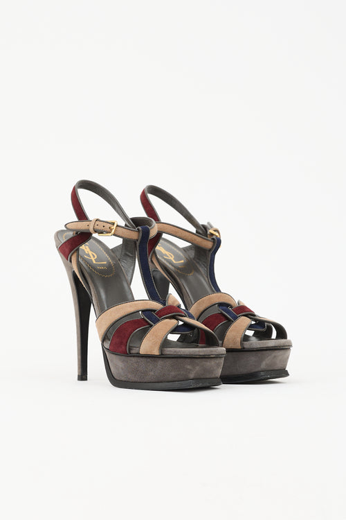 Saint Laurent Suede Tribute Sandal