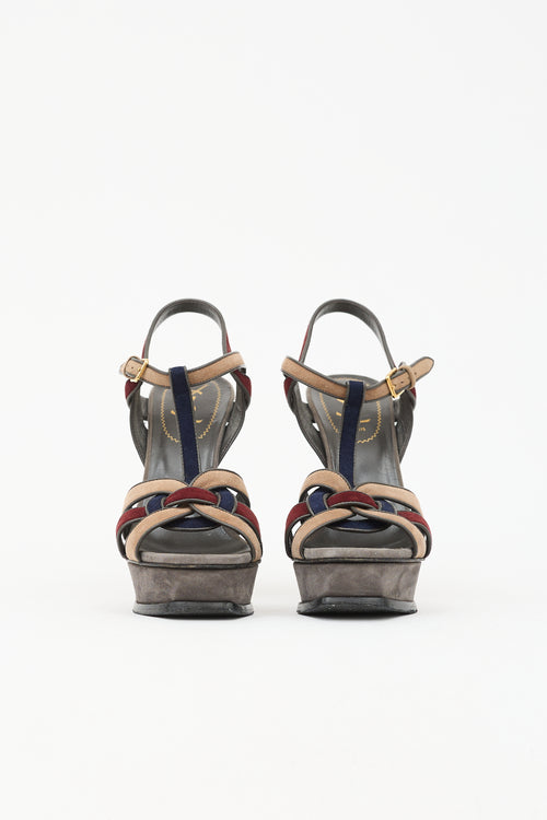 Saint Laurent Suede Tribute Sandal