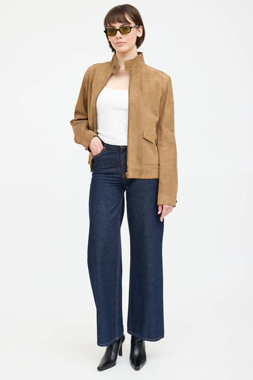 Saint Laurent Suede Zip Jacket