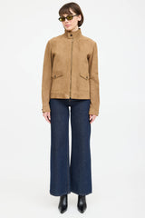 Saint Laurent Suede Zip Jacket