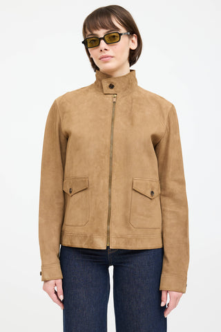 Saint Laurent Suede Zip Jacket