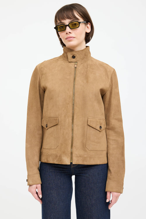 Saint Laurent Suede Zip Jacket