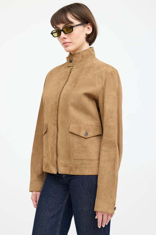 Saint Laurent Suede Zip Jacket