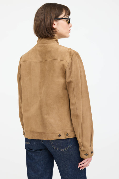 Saint Laurent Suede Zip Jacket