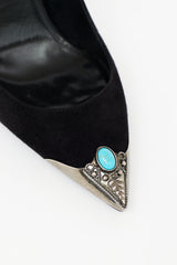 Saint Laurent Suede Zoe Western Pump