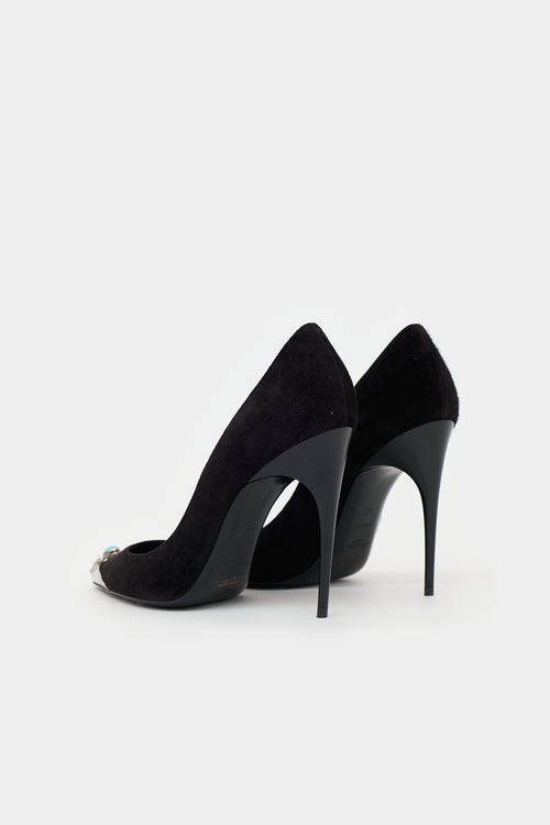 Saint Laurent Suede Zoe Western Pump