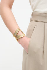 Saint Laurent Textured Metal Cuff Bracelet