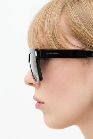 Saint Laurent Black SL1 001 Bold Sunglasses