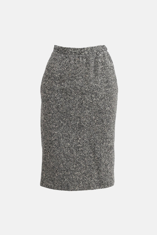 Saint Laurent C. 1980s Tweed Co-Ord Set