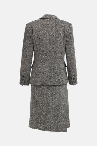 Saint Laurent C. 1980s Tweed Co-Ord Set