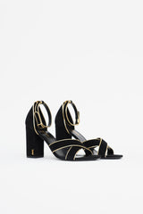 Saint Laurent Velvet Sandal