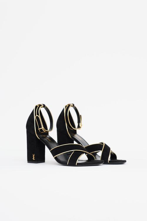 Saint Laurent Velvet Sandal