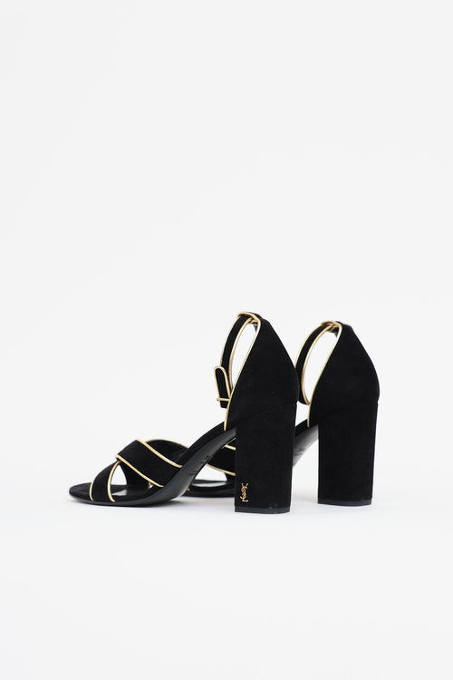 Saint Laurent Velvet Sandal