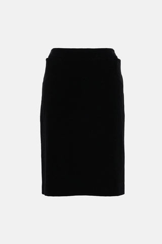 Saint Laurent Velvet Pencil Skirt
