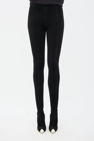 Saint Laurent Velvet Phantom Pantaboot Trouser