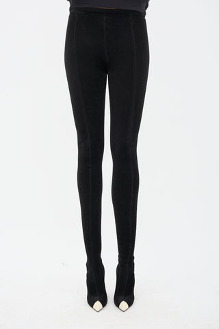 Saint Laurent Velvet Phantom Pantaboot Trouser