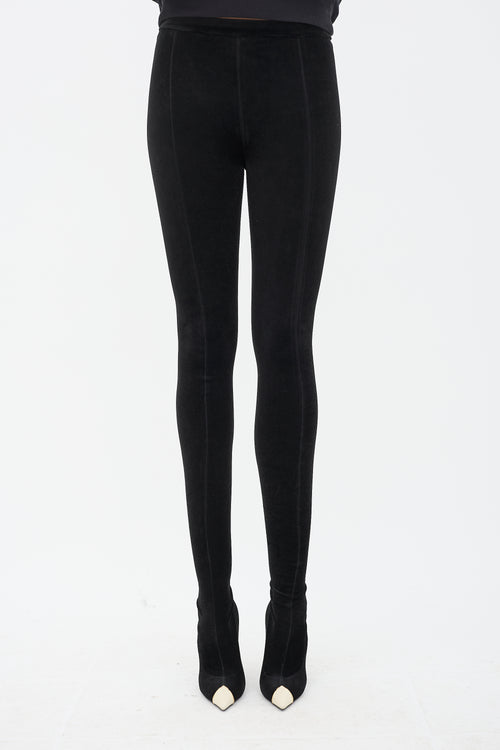 Saint Laurent Velvet Phantom Pantaboot Trouser