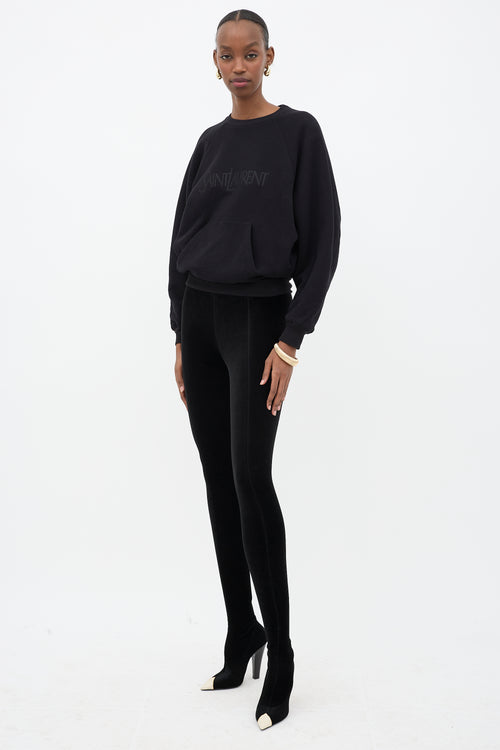 Saint Laurent Velvet Phantom Pantaboot Trouser