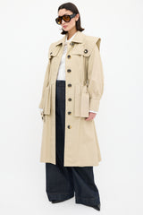 Saint Laurent Vintage Beige Belted Trench Coat