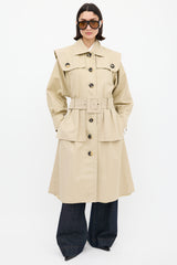 Saint Laurent Vintage Beige Belted Trench Coat