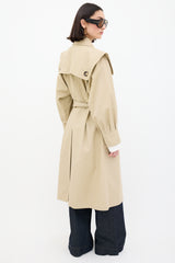 Saint Laurent Vintage Beige Belted Trench Coat