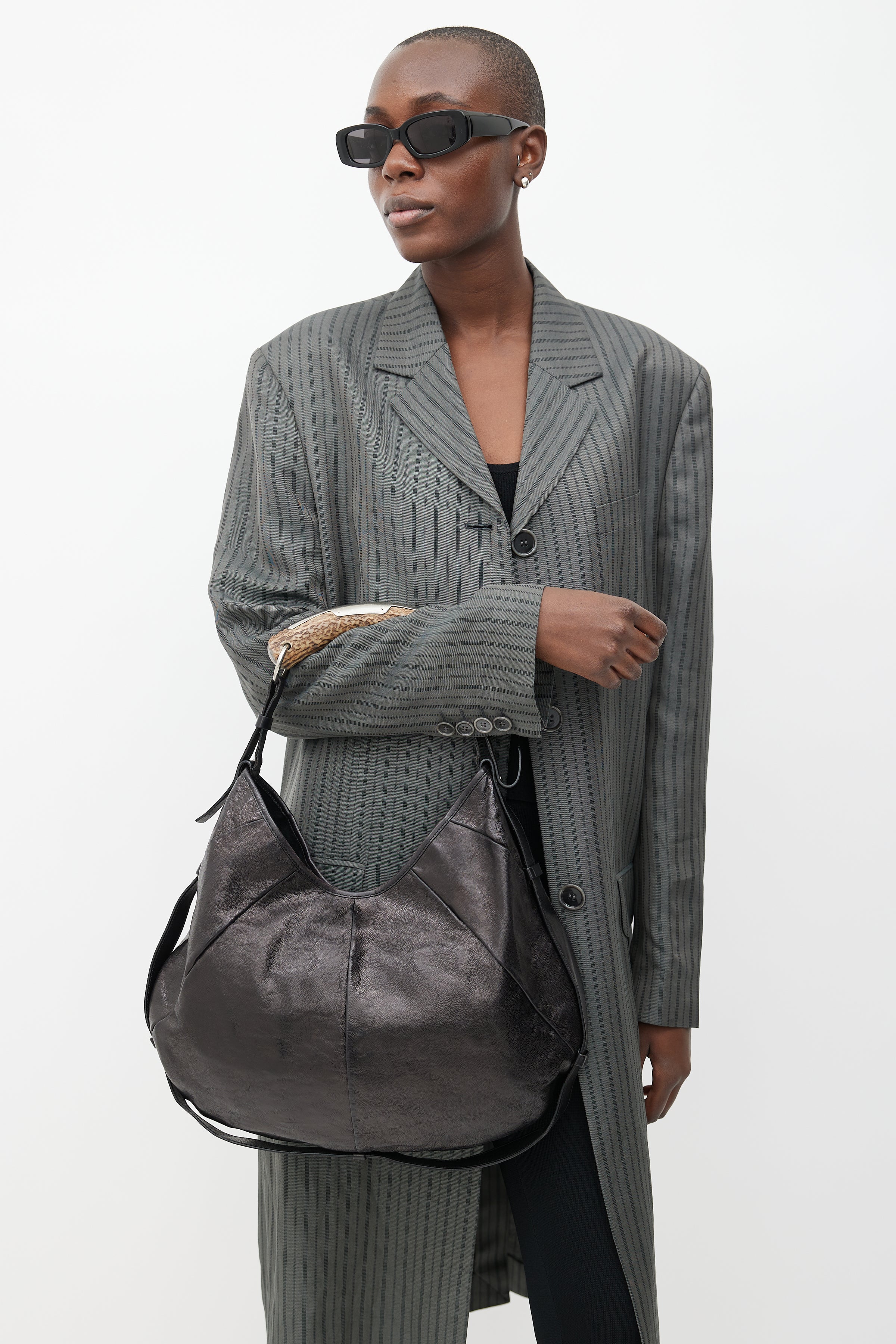 Saint Laurent // Black Mombasa Tusk Handle Bag – VSP Consignment