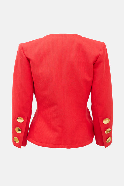 Saint Laurent SS 1988 Button Trim Jacket