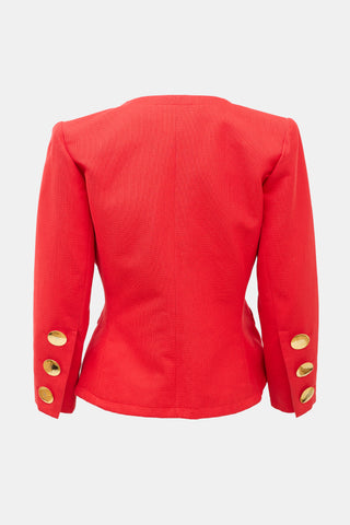 Saint Laurent SS 1988 Button Trim Jacket