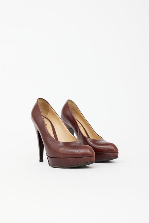 Saint Laurent Vintage Leather Pointed Pump